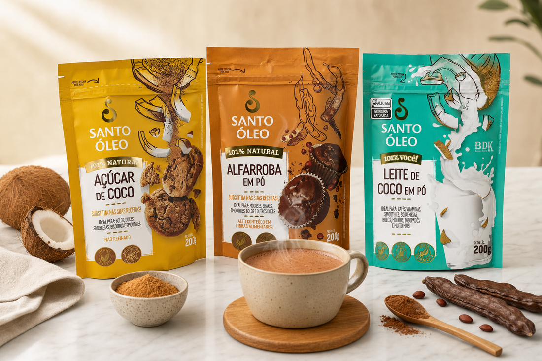 Kit Chocolate Quente Saudável da Santo Óleo