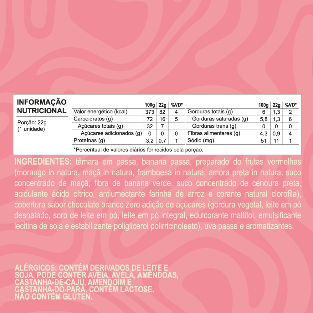 Barrinha de Frutas Cheesecake - Display 12 un | Adorô