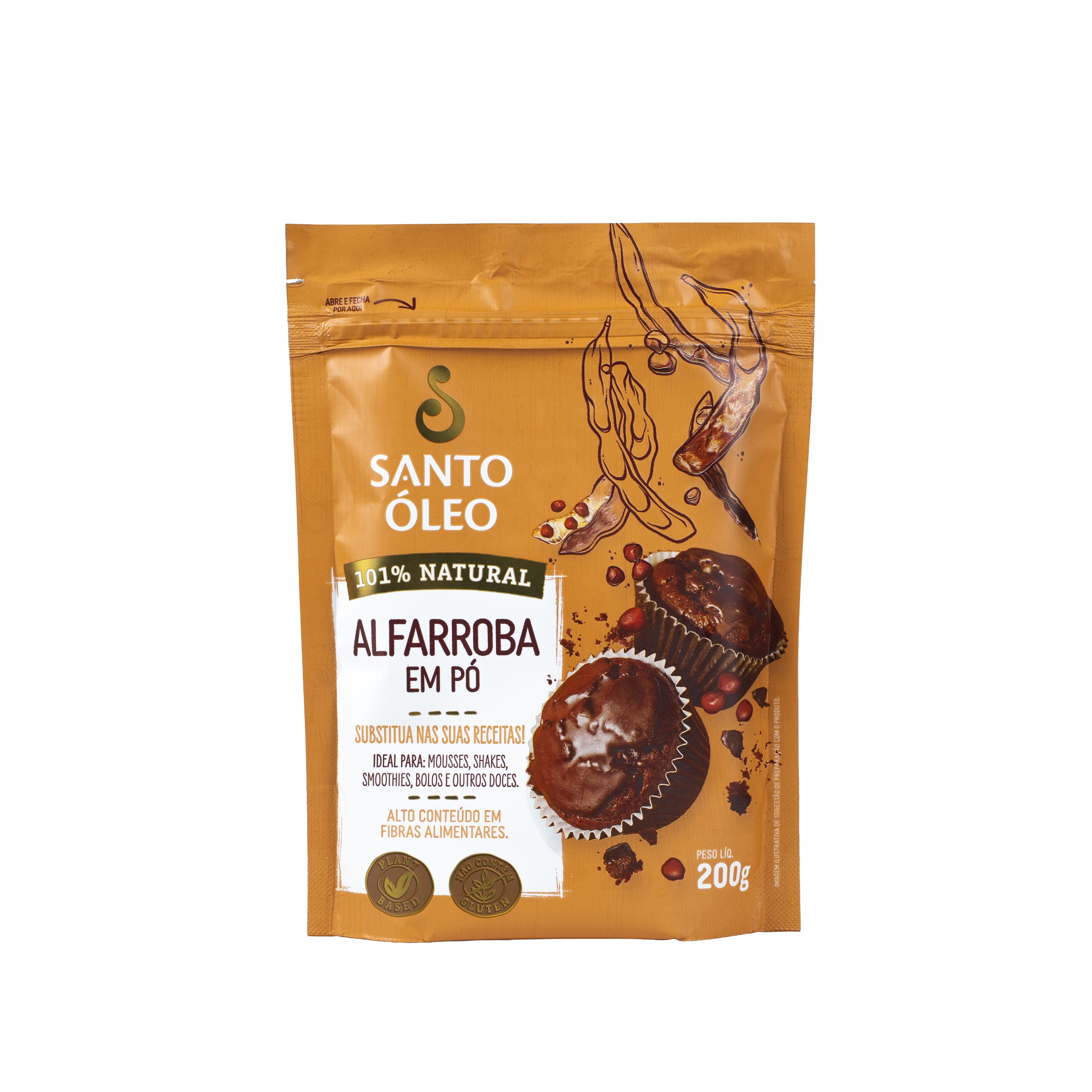 Alfarroba em Pó 200g | Santo Óleo