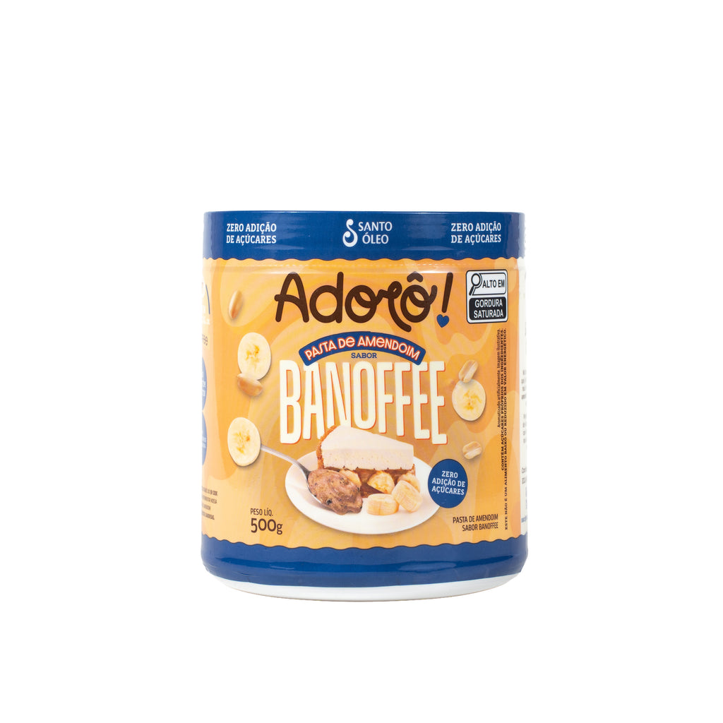 Pasta de Amendoim Sabor Banoffee 500g | Adorô