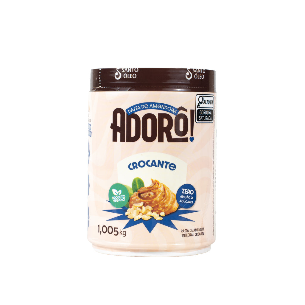 Pasta de Amendoim Integral Crocante 1kg | Adorô