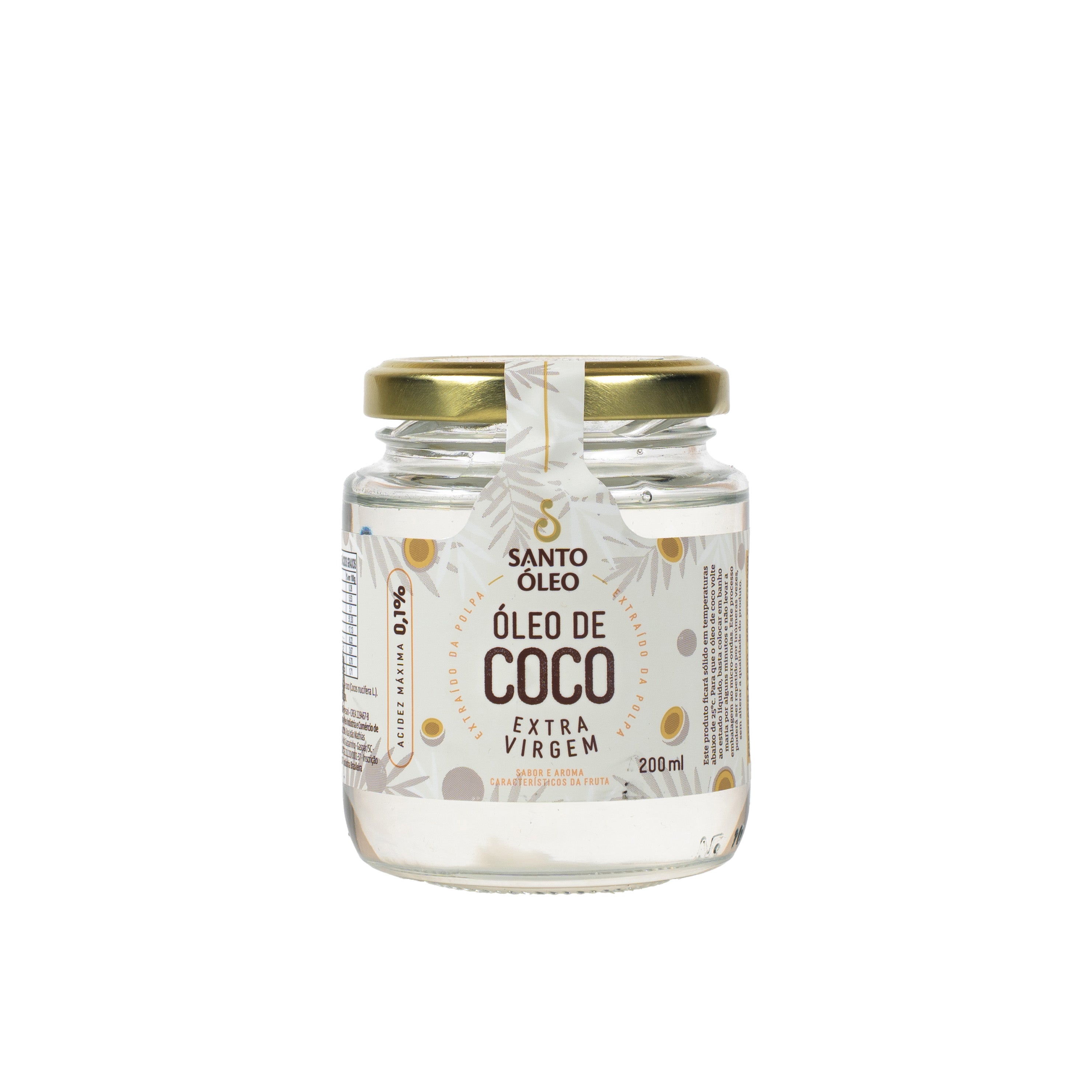 Óleo de Coco Extravirgem da Polpa 200ml | Santo Óleo