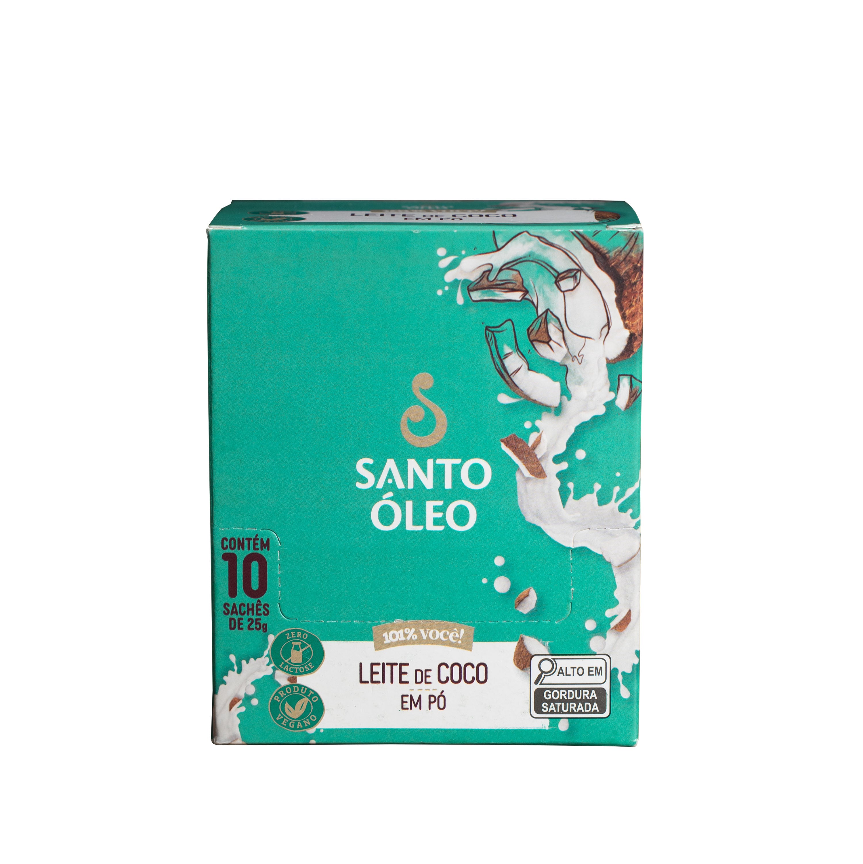 Leite de coco 25g display santo óleo