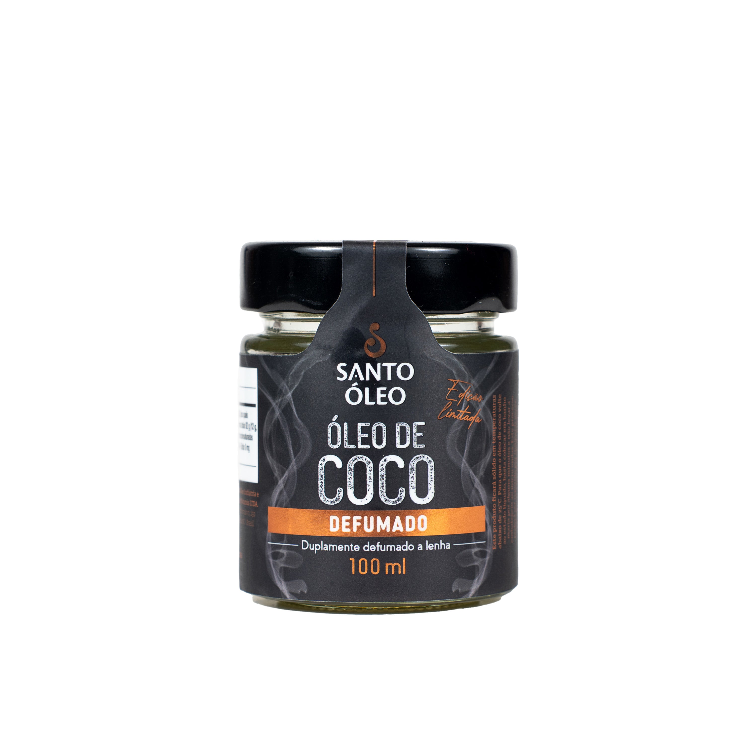 Óleo de coco duplamente defumado a lenha santo óleo