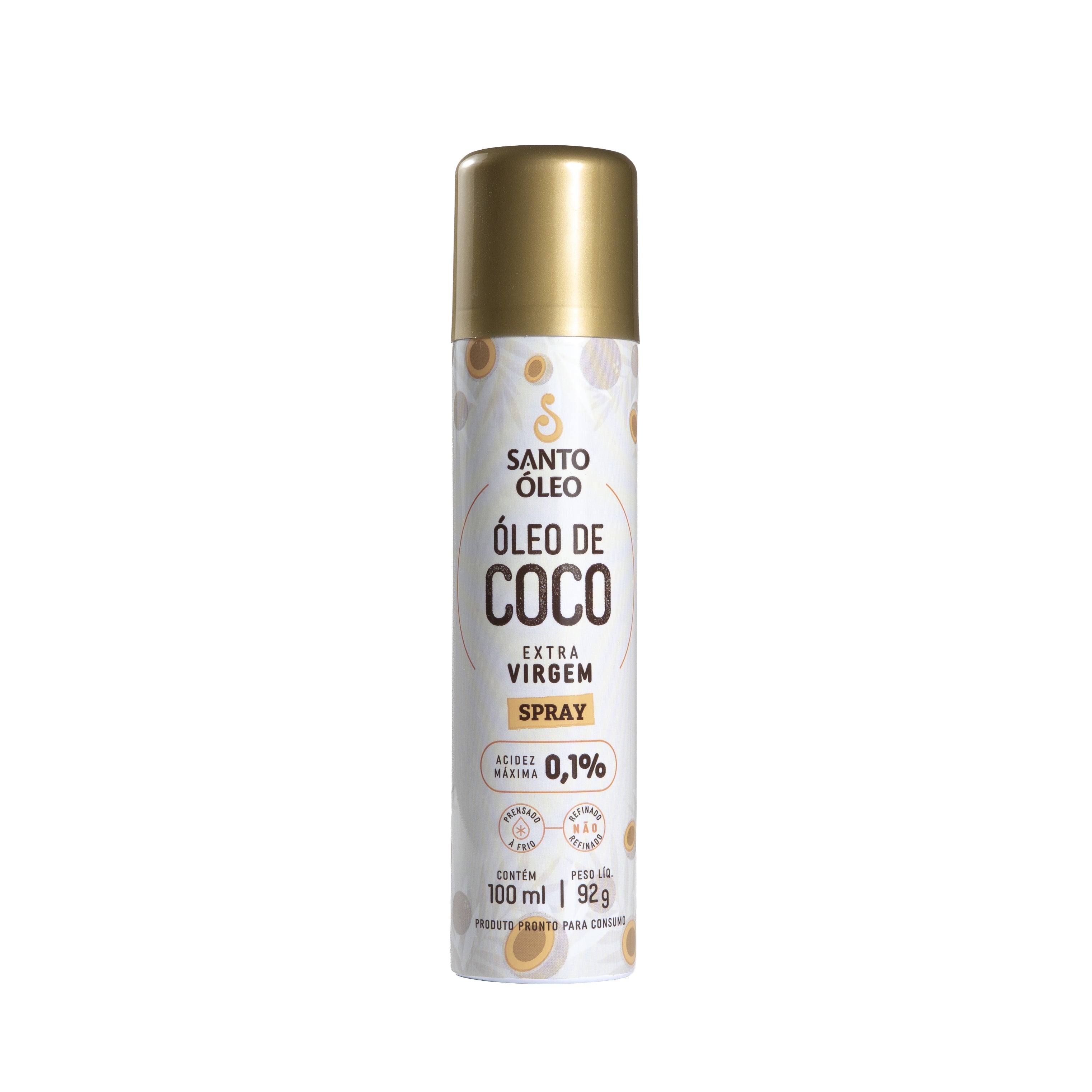 Óleo de coco extravirgem da polpa santo óleo em formato spray