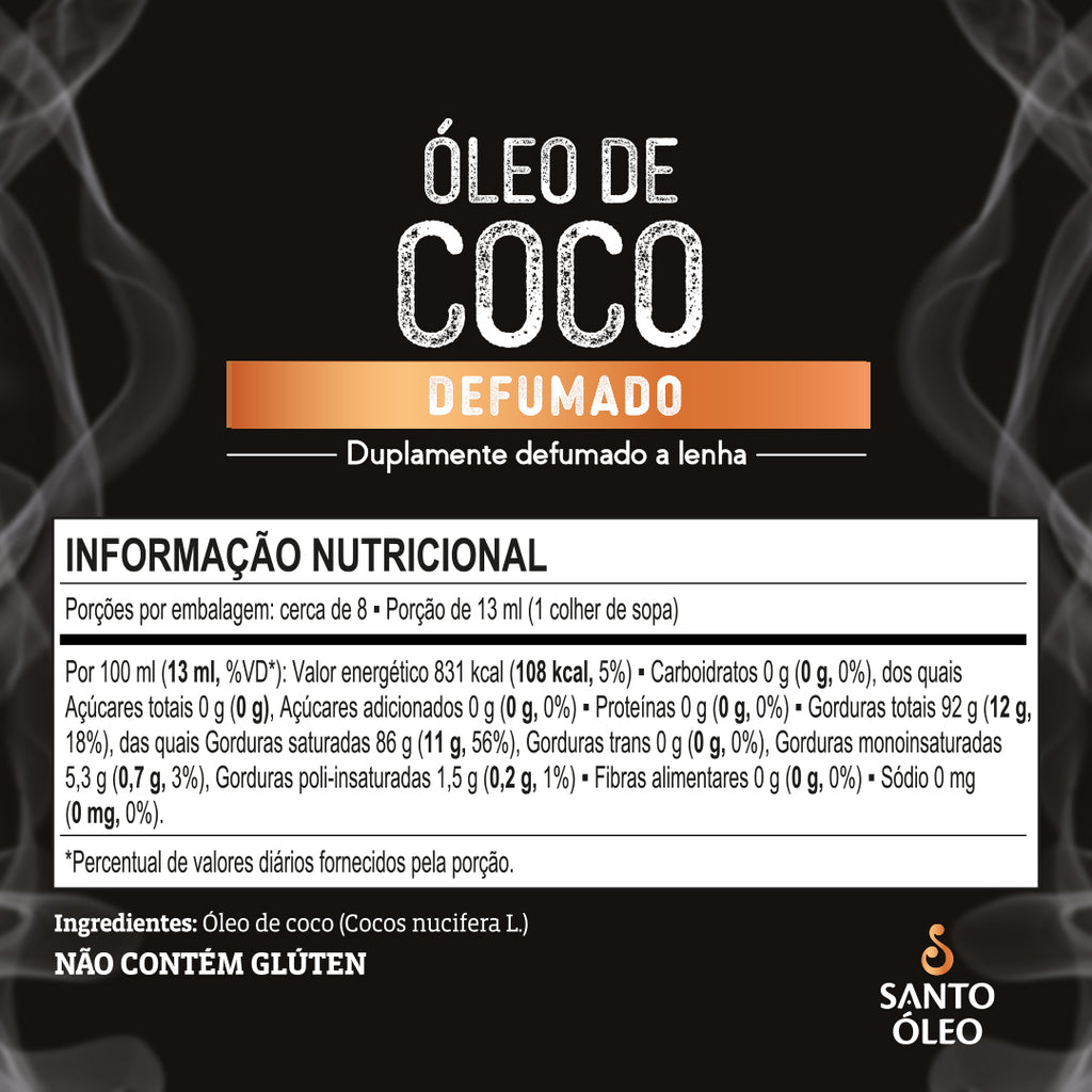 Óleo De Coco Duplamente Defumado 100ml | Santo Óleo