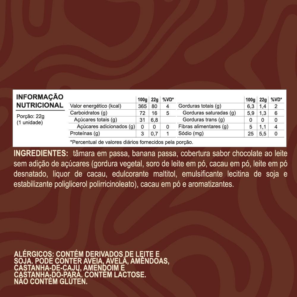 Barrinha de frutas tamara Adoro tabela nutricional trufa