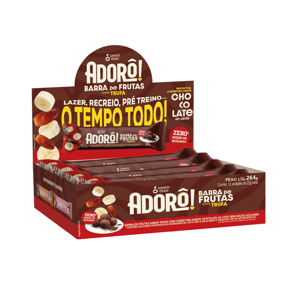 Barrinha de Frutas Trufa - Display 12 un | Adorô