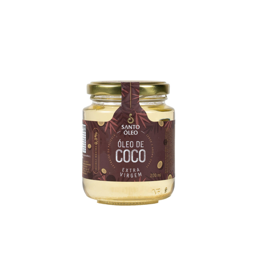 Óleo de coco extravirgem da película 200ml santo óleo