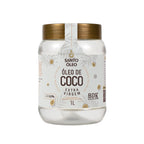 óleo de coco extravirgem da polpa 1L santo óleo