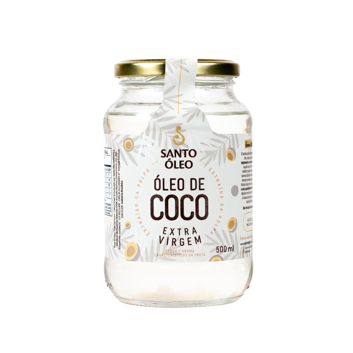 oleo de coco extravirgem polpa 500ml santo oleo