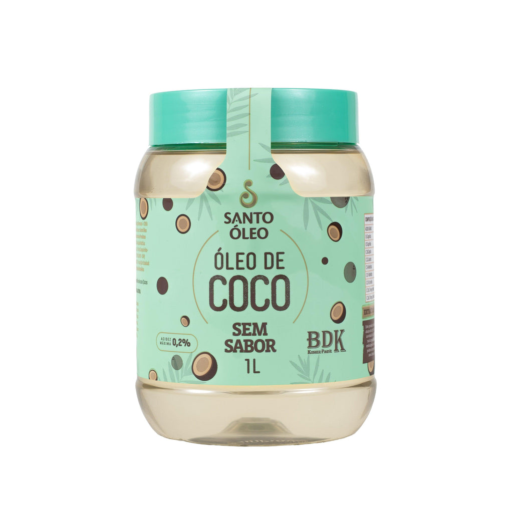 Oleo de coco sem sabor 1litro santo óleo