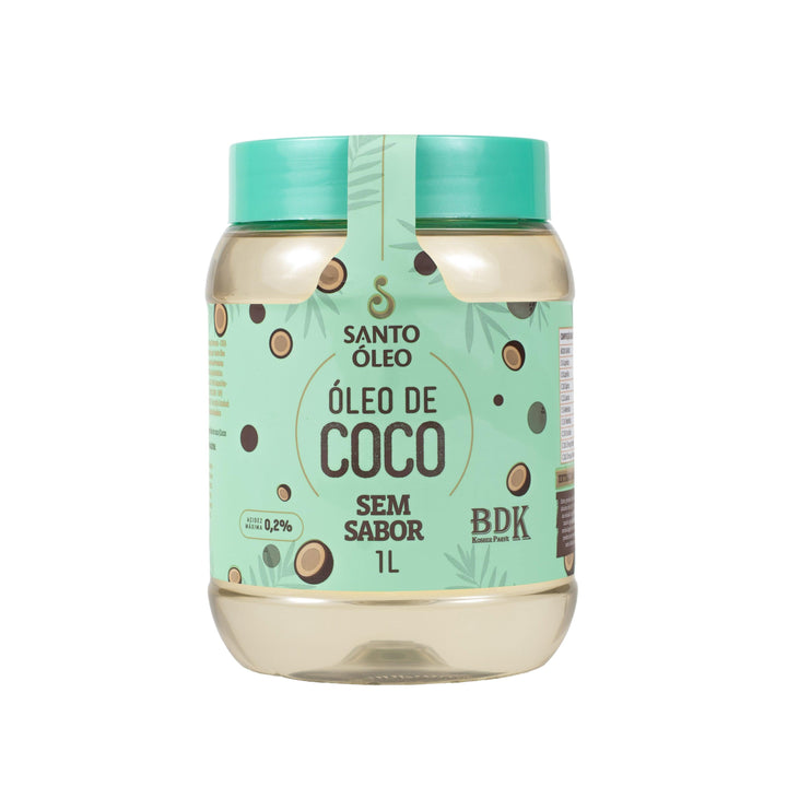 Oleo de coco sem sabor 1litro santo óleo