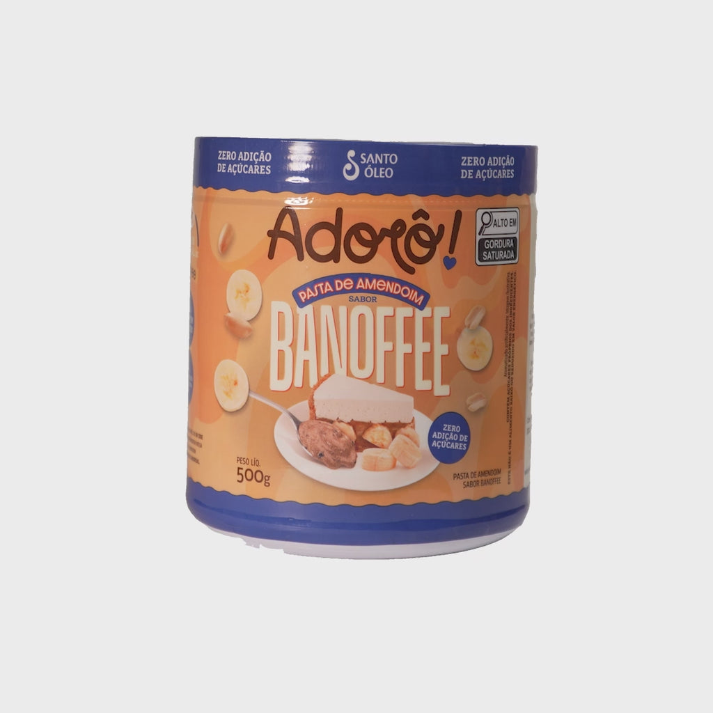 Pasta de Amendoim Sabor Banoffee 500g | Adorô