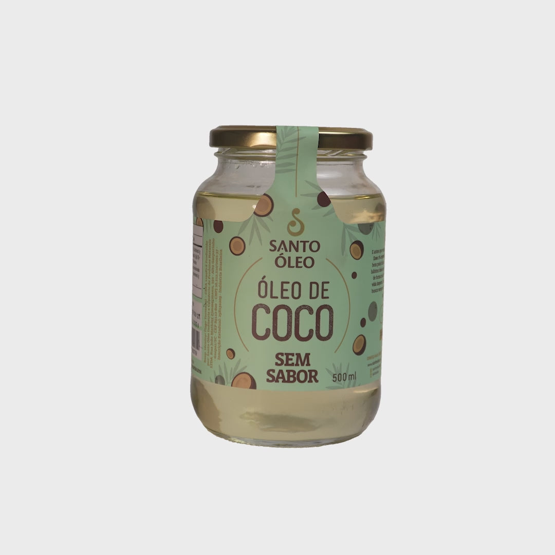 Óleo de Coco Sem Sabor 500ml | Santo Óleo