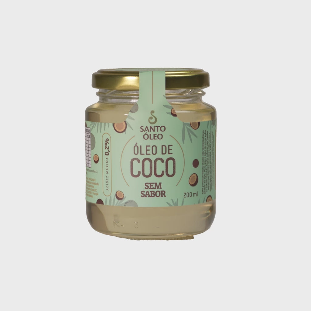Óleo de Coco Sem Sabor 200ml | Santo Óleo