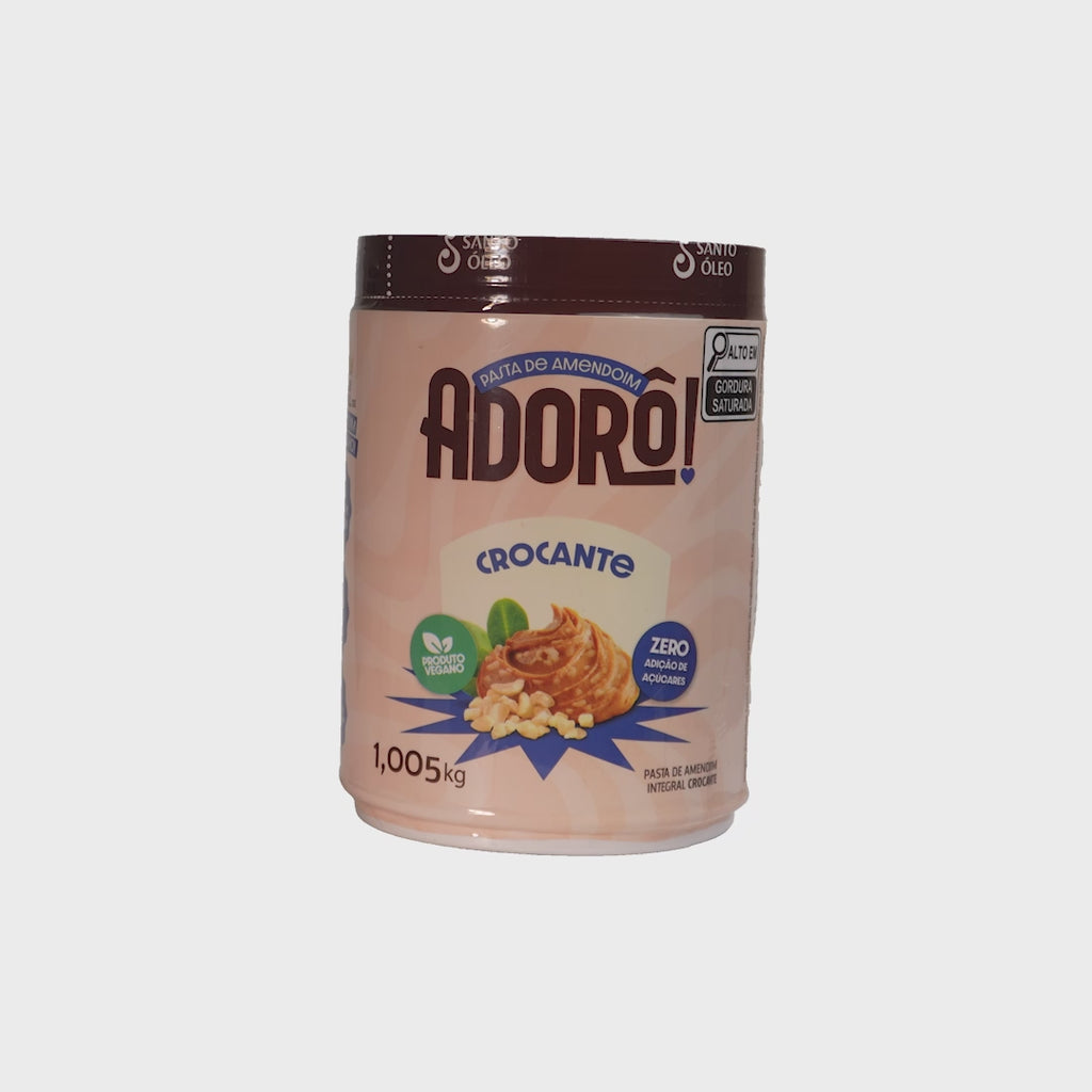 Pasta de Amendoim Integral Crocante 1kg | Adorô