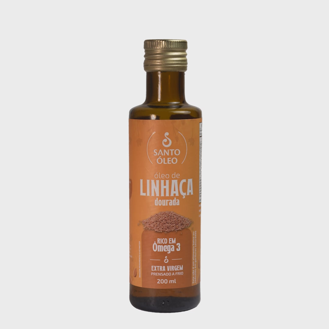 Óleo de Linhaça Dourada Extravirgem 200ml | Santo Óleo
