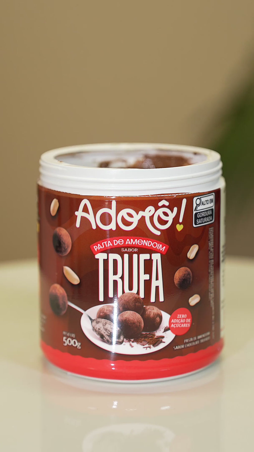 Pasta de Amendoim Sabor Trufa 500g | Adorô