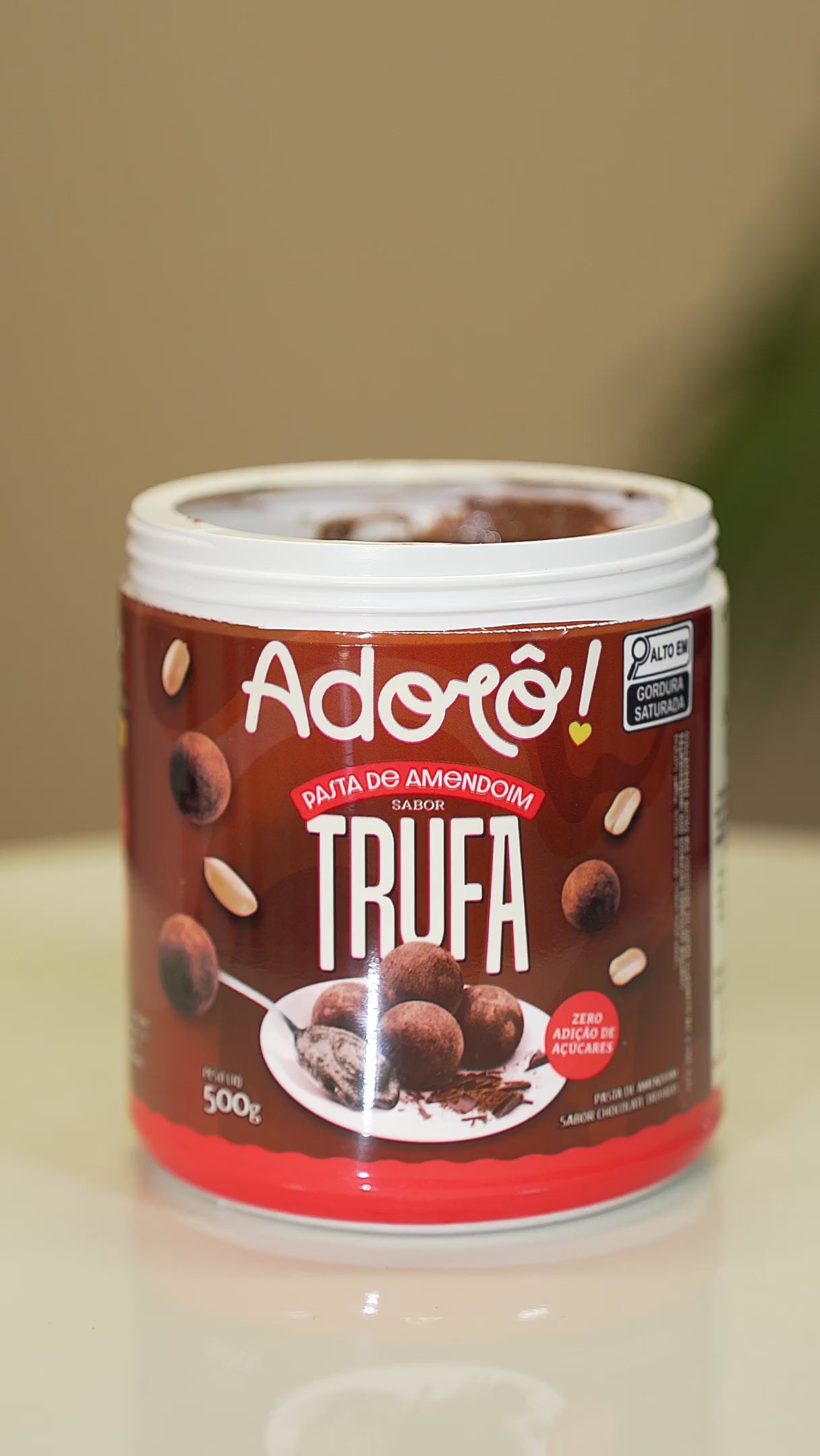Pasta de Amendoim Sabor Trufa 500g | Adorô