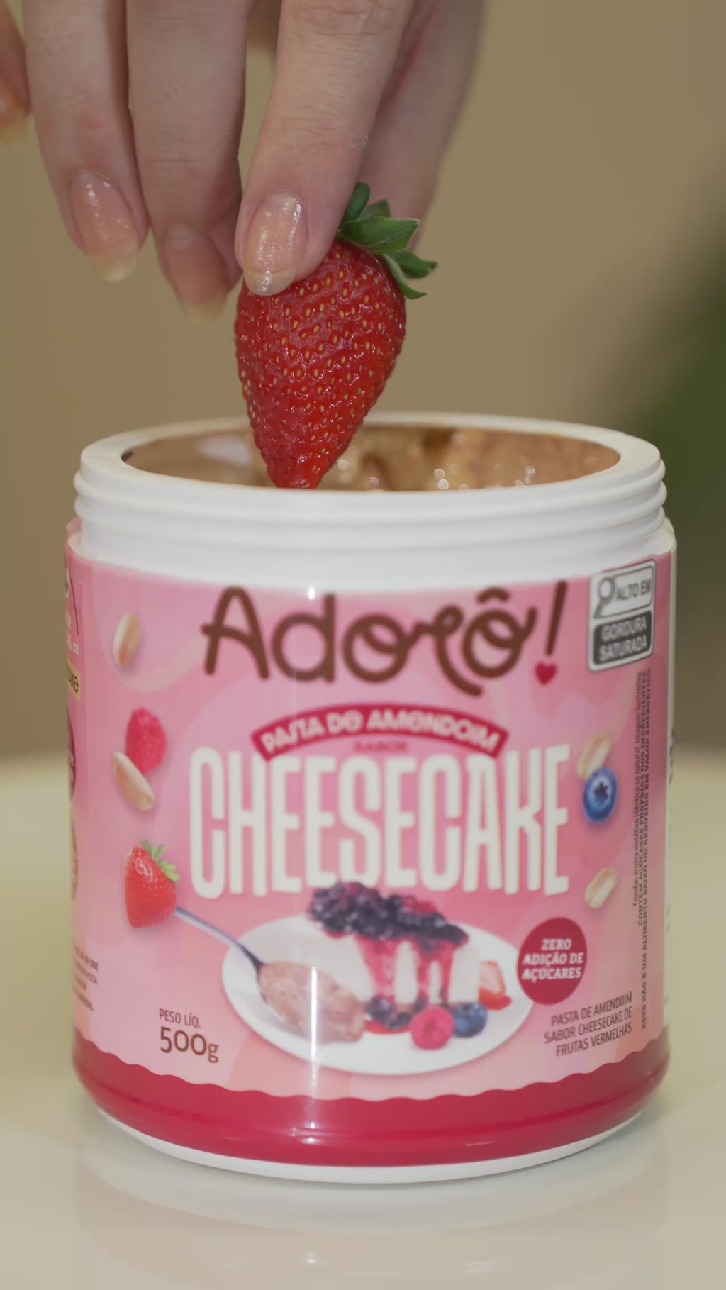 Pasta de Amendoim Sabor Cheesecake 500g | Adorô